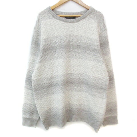 【中古】ナノユニバース nano universe ナノベース nano BASE ニット セーター 長袖 ラウンドネック ボ..