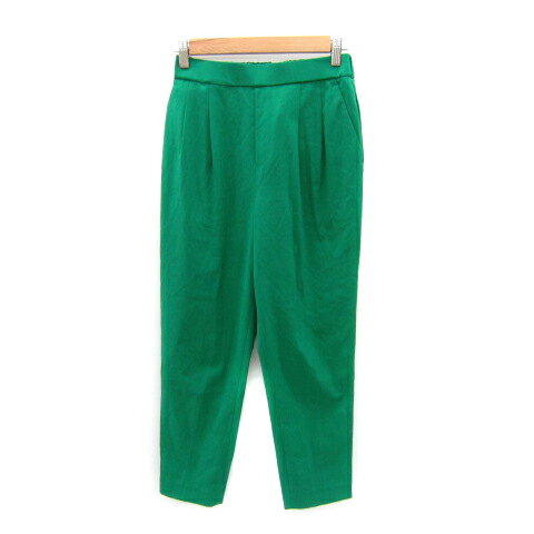 【中古】グローバルワーク GLOBAL WORK テーパードパンツ アンクル丈 無地 S グリーン 緑 /SY13 レディース 【ベクトル 古着】 241216