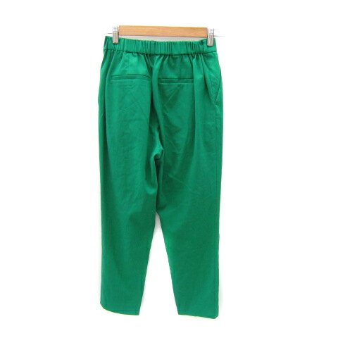 【中古】グローバルワーク GLOBAL WORK テーパードパンツ アンクル丈 無地 S グリーン 緑 /SY13 レディース 【ベクトル 古着】 241216