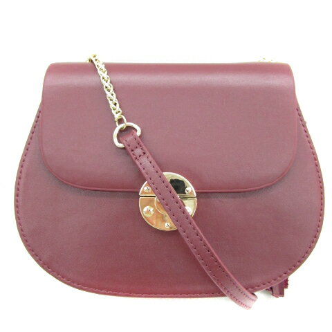 【中古】スナイデル SNIDEL ショルダーバック 斜め掛け レザー ボルドー /YM1 レディース 【ベクトル 古着】 250212