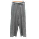 【中古】ユナイテッドアローズ UNITED ARROWS スラックスパンツ ロング丈 ヘリンボーン柄 36 S グレー 黒 ブラック /HO14 レディース 【...