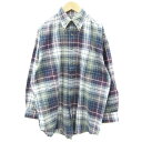 【中古】ブルックスブラザーズ BROOKS BROTHERS カジュアルシャツ 長袖 チェック柄 ボタンダウン マルチカラー M ネイビー 紺 /YM19 メンズ 【ベクトル 古着】 250107(4)