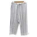 【中古】ジェラートピケオム GELATO PIQUE HOMME パジャマ イージーパンツ アンクル丈 ストライプ柄 L マルチカラー 白 ホワイト /YK15...
