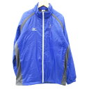 【中古】ミズノ MIZUNO スポーツウェア ウィンドブレーカー ジャケット ミドル丈 ジップアップ L ブルー 青 /YM7 メンズ 【ベクトル 古着】 24...
