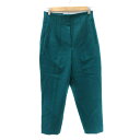 【中古】ザラ ZARA テーパードパンツ スラックスパンツ アンクル丈 S 緑 グリーン /YK15 レディース 【ベクトル 古着】 250110