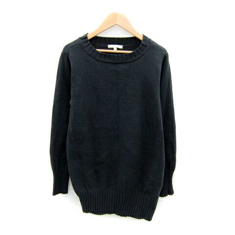 【中古】スウィートマミー Sweet Mommy マタニティーウエア 授乳服 ニット セーター 長袖 ラウンドネック 無地 F 紺 ネイビー /SY11 レディース 【ベクトル 古着】 250111