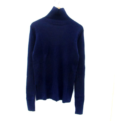 【中古】アダムエロペ Adam et Rope' リブニット カットソー タートルネック 長袖 無地 F 紺 ネイビー /HO20 レディース 【ベクトル 古着】 250123 【中古】アダムエロペ Adam et Rope' リブニット カットソー タートルネック 長袖 無地 F 紺 ネイビー /HO20 レディース 【ベクトル 古着】 250123