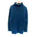 【中古】セレクトモカ SELECT MOCA リブニット セーター タートルネック 長袖 無地 F 青 ブルー /HO34 レディース 【ベクトル 古着】 250124