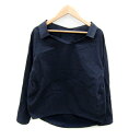 【中古】ドゥクラッセ DoCLASSE ブラウス シャツ 長袖 スキッパーカラー 無地 オーバーサイズ 7 紺 ネイビー /SY32 レディース 【ベクトル 古着】 250117|詳細画像