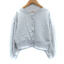 【中古】アーバンリサーチ URBAN RESEARCH ITEMS カーディガン ショート丈 F ライトグレー /SM9 レディース 【ベクトル 古着】 250117(4)