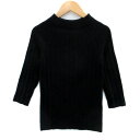 【中古】トゥモローランド トリコ TOMORROWLAND tricot ニット セーター 七分袖 オフネック リブ ウール 黒 ブラック /SM22 レディース 【ベクトル 古着】 250122(4)