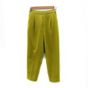 【中古】ディスコート Discoat スラックスパンツ テーパードパンツ アンクル丈 無地 XS イエロー 黄 /SY7 レディース 【ベクトル 古着】 250...