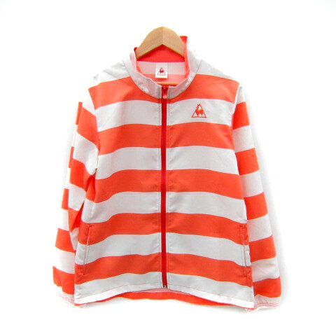 【中古】ルコックスポルティフ le coq sportif スポーツウエア ジャケット ミドル丈 スタンドカラー ボーダー柄 ジップアップ L オレンジ 白 ホワイト /SY11 レディース 【ベクトル 古着】 250120 【中古】ルコックスポルティフ le coq sportif スポーツウエア ジャケット ミドル丈 スタンドカラー ボーダー柄 ジップアップ L オレンジ 白 ホワイト /SY11 レディース 【ベクトル 古着】 250120