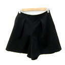 【中古】未使用品 イエナ IENA キュロットパンツ ショートパンツ ハーフパンツ 短パン 無地 34 黒 ブラック /SY13 レディース 【ベクトル 古着】 250311