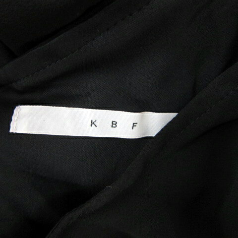【中古】ケイビーエフ KBF アーバンリサーチ オールインワン コンビネゾン ロング丈 ノースリーブ ラウンドネック 無地 テーパードパンツ F 黒 ブラック /SY48 レディース 【ベクトル 古着】 250205