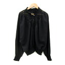 【中古】アナカ Unaca ブラウス カットソー 長袖 ハイネック 無地 レース 38 M 黒 ブラック /SY35 レディース 【ベクトル 古着】 250404(4)
