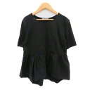 【中古】ザラウーマン ZARA WOMAN カットソー 半袖 M 黒 ブラック /YK44 レディース 【ベクトル 古着】 250226(4)