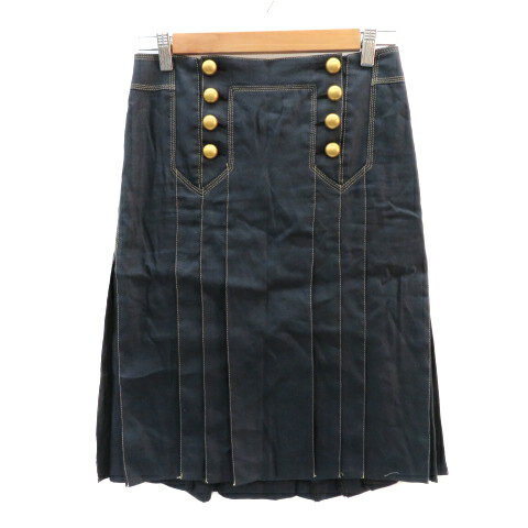 【中古】シトラスノーツ CITRUS nOTES プリーツスカート ミモレ丈 麻 リネン シルク混 36 S 紺 ネイビー /YK14 レディース 【ベクトル 古着】 250304 【中古】シトラスノーツ CITRUS nOTES プリーツスカート ミモレ丈 麻 リネン シルク混 36 S 紺 ネイビー /YK14 レディース 【ベクトル 古着】 250304