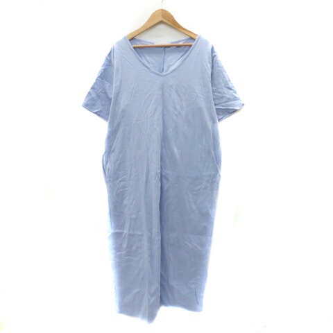【中古】ドゥクラッセ DoCLASSE ワンピース ロング丈 半袖 Vネック XL 大きいサイズ ライトブルー /YK33 レディース 【ベクトル 古着】 250221 【中古】ドゥクラッセ DoCLASSE ワンピース ロング丈 半袖 Vネック XL 大きいサイズ ライトブルー /YK33 レディース 【ベクトル 古着】 250221