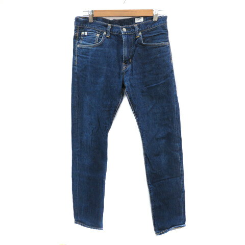 【中古】エドウィン EDWIN デニムパンツ ジーンズ スリムパンツ ロング丈 30 S インディゴ /YK15 メンズ 【ベクトル 古着】 250221