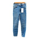 【中古】未使用品 ザラ ZARA デニムパンツ ジーンズ スキニーパンツ ロング丈 36 S 青 ブルー /SY12 レディース 【ベクトル 古着】 25022...