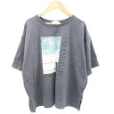 【中古】サマンサモスモス SM2 Tシャツ カットソー 半袖 プリント F チャコールグレー /YM11 レディース 【ベクトル 古着】 250305(4)