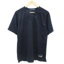 【中古】ミズノ MIZUNO ベースボールウェア カットソー 半袖 ヘンリーネック O ネイビー 紺 /YM27 メンズ 【ベクトル 古着】 250305