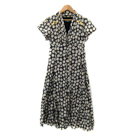 【中古】ユーカリ Eucalyptus シャツワンピース ロング丈 半袖 花柄 マルチカラー S 黒 ブラック /SY8 レディース 【ベクトル 古着】 250311 【中古】ユーカリ Eucalyptus シャツワンピース ロング丈 半袖 花柄 マルチカラー S 黒 ブラック /SY8 レディース 【ベクトル 古着】 250311