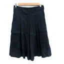 【中古】エポカ EPOCA キュロット ショートパンツ 短パン ハイウエスト シャンブレー リネン 44 XL 紺 ネイビー /SM50 レディース 【ベクトル...