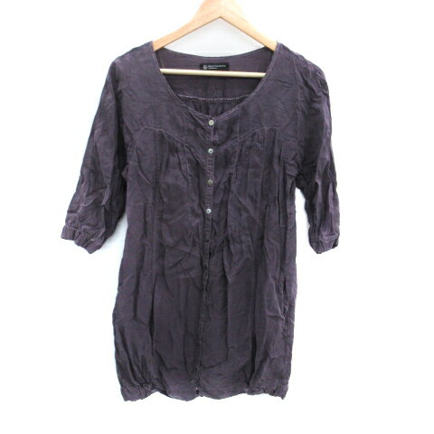 【中古】B&Y ユナイテッドアローズ BEAUTY&YOUTH ビューティー&ユース チュニック 七分袖 ラウンドネック 紫 パープル /SM14 レディース 【ベクトル 古着】 250314 【中古】B&Y ユナイテッドアローズ BEAUTY&YOUTH ビューティー&ユース チュニック 七分袖 ラウンドネック 紫 パープル /SM14 レディース 【ベクトル 古着】 250314