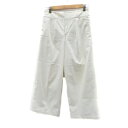 【中古】ボールジー BALLSEY トゥモローランド ワイドパンツ アンクル丈 36 S オフホワイト /YK18 レディース 【ベクトル 古着】 250324(4)