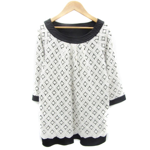 【中古】メイソングレイ MAYSON GREY チュニック 七分袖 ラウンドネック 総レース 2 ブラック 黒 /YM27 レディース 【ベクトル 古着】 250326 【中古】メイソングレイ MAYSON GREY チュニック 七分袖 ラウンドネック 総レース 2 ブラック 黒 /YM27 レディース 【ベクトル 古着】 250326