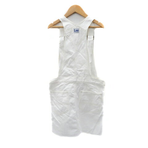 【中古】リー LEE サロペットスカート ジャンパースカート ワンピース ひざ丈 M 白 ホワイト /YK49 レディース 【ベクトル 古着】 250325