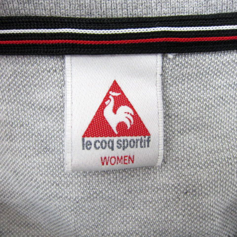 【中古】ルコックスポルティフ le coq sportif ポロシャツ ノースリーブ ポロカラー 無地 L グレー /SY30 レディース 【ベクトル 古着】 250401