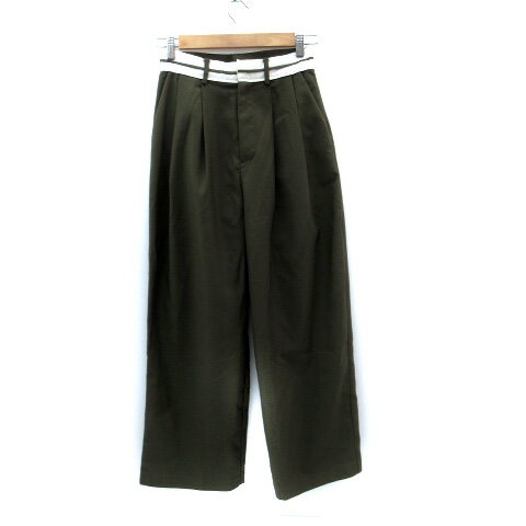 【中古】センスオブプレイス バイ アーバンリサーチ Sense of Place by Urban Research ワイドパンツ ロング丈 M カーキ /SM1 レディース 【ベクトル 古着】 250415(4)