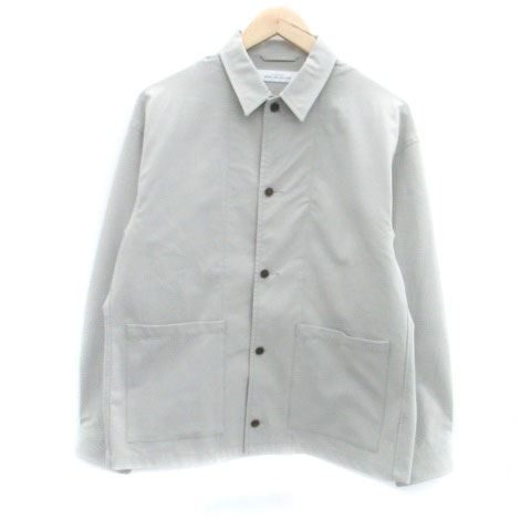 【中古】グリーンレーベルリラクシング ユナイテッドアローズ green label relaxing コーチジャケット ミドル丈 無地 M グレー /HO11 メンズ 【ベクトル 古着】 250417