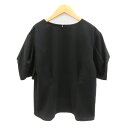 【中古】オペークドットクリップ OPAQUE.CLIP ブラウス カットソー 五分袖 38 M 黒 ブラック /YK25 レディース 【ベクトル 古着】 250417(4)