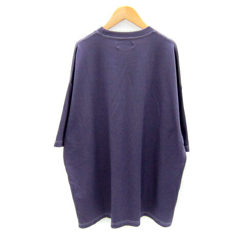 ブランド古着ベクトルプレミアム店の【中古】ビーノ Beno Tシャツ カットソー 七分袖 ラウンドネック 無地 オーバーサイズ L 紫 パープル /SY27 メンズ 【ベクトル 古着】 250418｜アングル2