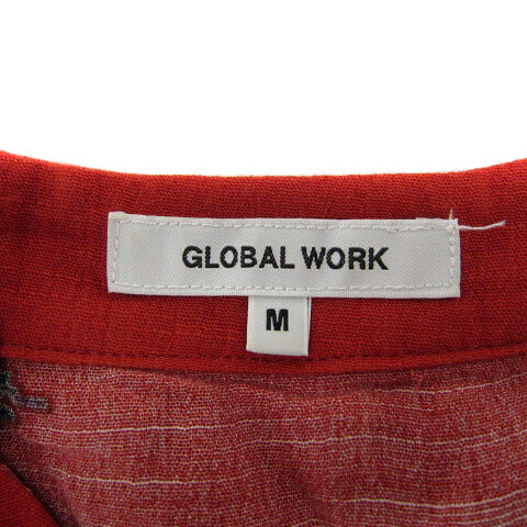 【中古】グローバルワーク GLOBAL WORK ブラウス カットソー 長袖 スリットネック 総柄 M 赤 レッド /SY26 レディース 【ベクトル 古着】 250422 vectorpremium-18456782 ブランド古着ベクトルプレミアム店 サンプル画像3
