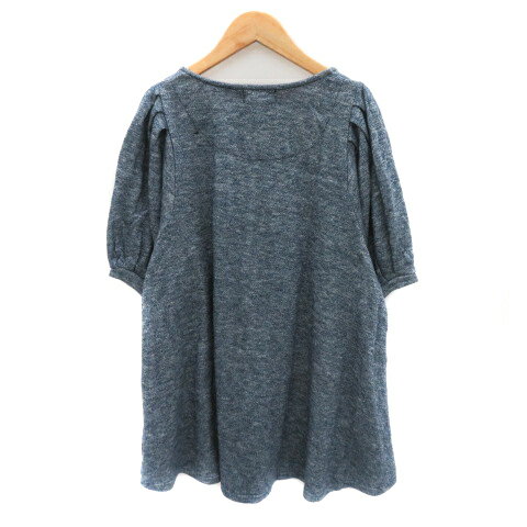 【中古】アールピーエス r.p.s チュニック カットソー 五分袖 M 紺 ネイビー /YK9 レディース 【ベクトル 古着】 250418