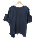 【中古】ラルー LARU Tシャツ カットソー 半袖 ドルマンスリーブ ラウンドネック 無地 大きいサイズ LL-3L 紺 ネイビー /YS30 レディース 【ベクトル 古着】 250421(4)