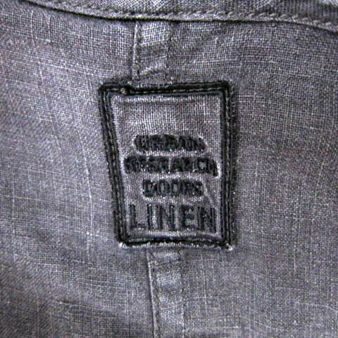 【中古】アーバンリサーチ ドアーズ URBAN RESEARCH DOORS ワンピース ミモレ丈 長袖 ラウンドネック 無地 リネン 麻 ONE チャコールグレー /SY45 レディース 【ベクトル 古着】 250425