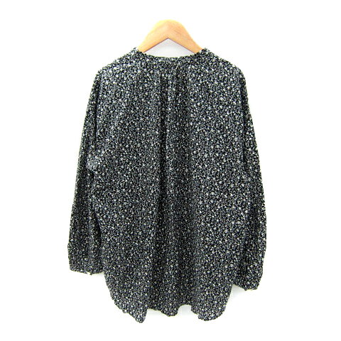 【中古】グローバルワーク GLOBAL WORK ブラウス シャツ 長袖 スリットネック 花柄 M 黒 ブラック 白 ホワイト /SY23 レディース 【ベクトル 古着】 250423 vectorpremium-18456711 ブランド古着ベクトルプレミアム店 サンプル画像2