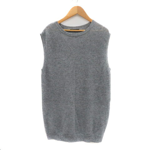 【中古】ミミ&ロジャー mimi&roger ニットベスト プルオーバー 麻 リネン混 F グレー /YK34 レディース..