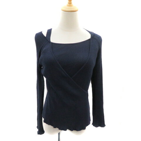 【中古】ウィルセレクション WILLSELECTION ニット カットソー 長袖 M 紺 ネイビー /YK36 レディース 【ベクトル 古着】 250514 【中古】ウィルセレクション WILLSELECTION ニット カットソー 長袖 M 紺 ネイビー /YK36 レディース 【ベクトル 古着】 250514