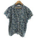【中古】スリーピージョーンズ SLEEPY JONES パジャマ ルームウェア シャツ 半袖 オープンカラー 花柄 XS マルチカラー ブルーグリーン /YS10 レディース 【ベクトル 古着】 250520