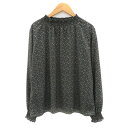 【中古】N.Natural Beauty Basic N.ナチュラルビューティーベーシック ブラウス カットソー 長袖 花柄 M マルチカラー 黒 ブラック /YK40 レディース 【ベクトル 古着】 250529(4)