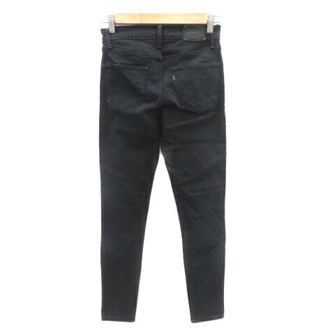 【中古】リーバイス Levi's 721 デニムパンツ ジーンズ スキニーパンツ ロング丈 24 S 黒 ブラック /YK16 レディース 【ベクトル 古着】 250520
