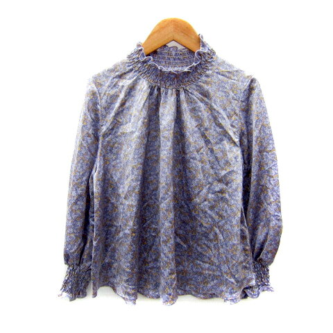 【中古】スナイデル SNIDEL ブラウス カットソー 長袖 花柄 マルチカラー ONE 紫 ...