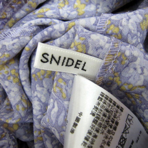 【中古】スナイデル SNIDEL ブラウス カットソー 長袖 花柄 マルチカラー ONE 紫 パープル /SY29 レディース 【ベクトル 古着】 250528